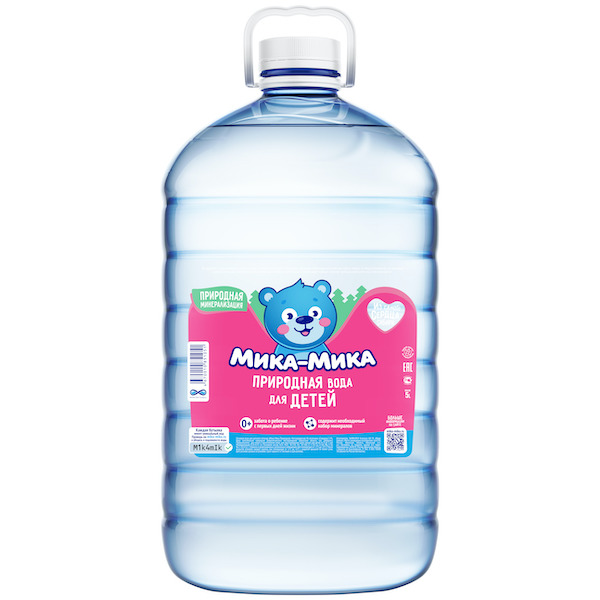 Природная байкальская вода для детей «Мика-Мика», ПЭТ 5 литров