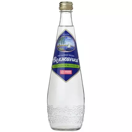 Вода Волжанка питьевая негазированная, стекло 0.5 литра