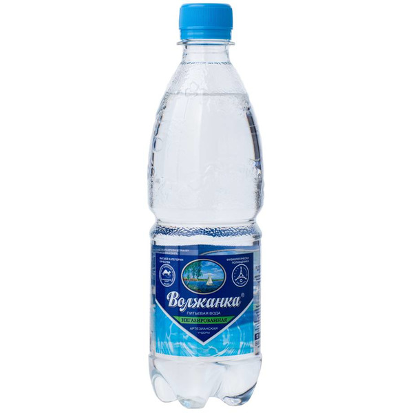 Вода питьевая Волжанка без газа 0.5 литра