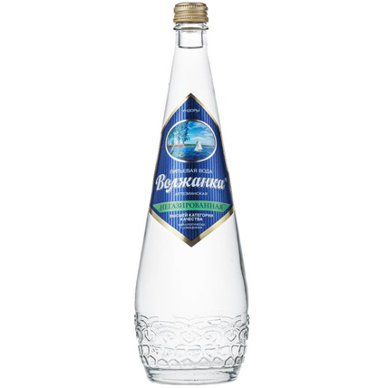 Вода питьевая Волжанка без газа стекло 0.75 литра