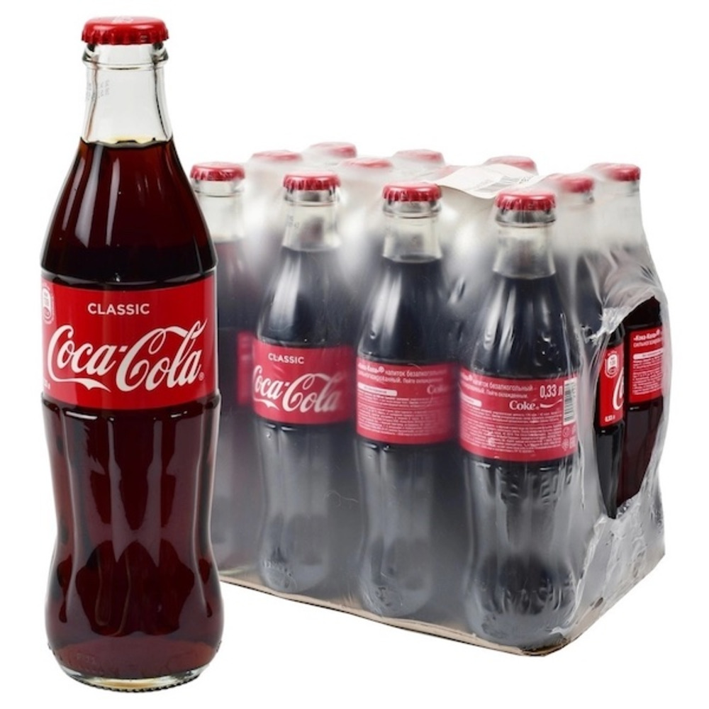 Бутылка колы купить. Кока-кола стекло 0.33. Coca-Cola 0.33л. стекло. Кока кола стекло 0.25 Classic. Кока-кола стекло 0.33 упаковка.